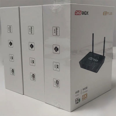 Services de diffusion en continu de chaînes locales 64 Go TV Box Bluetooth Cortex A53