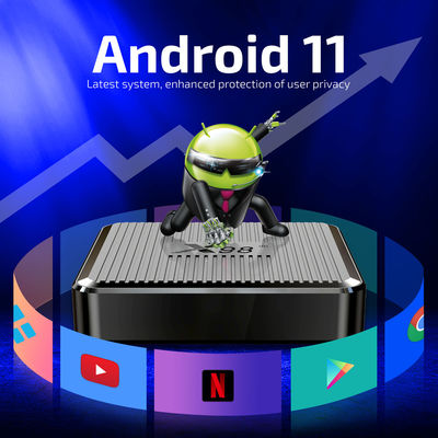 X98 Android 11.0 Smart TV Box 2 Go de RAM 16 Go de ROM 2.4G/5G Dual Wifi HD 4K Set-top Box Pour les téléviseurs connectés