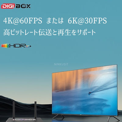 Digibox App Store Streaming Smart TV Box avec commande vocale et le Google Play Store